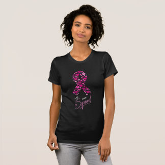 Ondersteuning voor borstkanker Squad roze lint, zo T-shirt