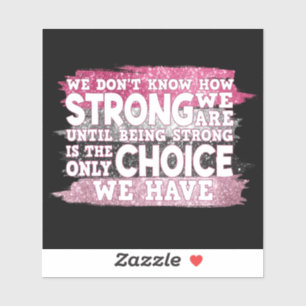 Ondersteuning voor borstkanker sticker