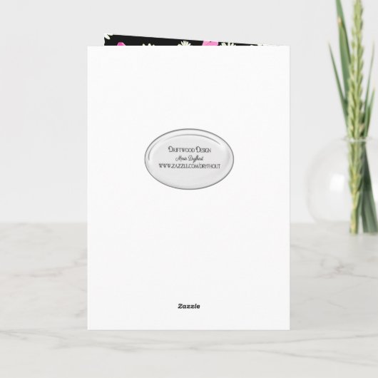 Ondersteuning voor borstkanker Survivor Pink Ribbo Kaart (Achterkant)