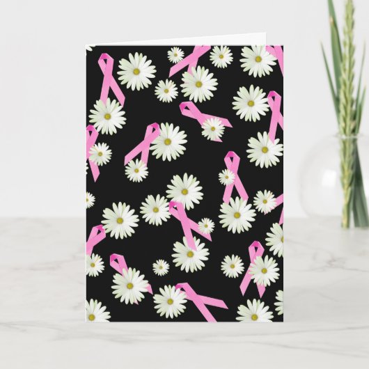 Ondersteuning voor borstkanker Survivor Pink Ribbo Kaart (Voorkant)