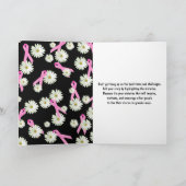 Ondersteuning voor borstkanker Survivor Pink Ribbo Kaart (Binnen)