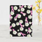 Ondersteuning voor borstkanker Survivor Pink Ribbo Kaart (Gele Bloem)