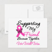 Ondersteuning voor borstkanker (vriend) briefkaart (Voorkant / Achterkant)