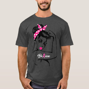 Ondersteuning voor borstkanker Warrior Awareness G T-shirt