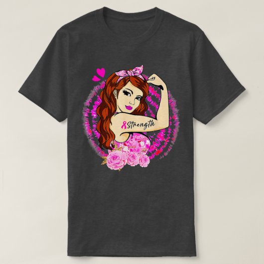 Ondersteuning voor borstkanker Warrior Awareness G T-shirt (Design voorkant)