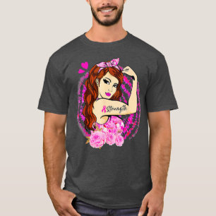 Ondersteuning voor borstkanker Warrior Awareness G T-shirt