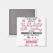 Ondersteuning voor borstkankercadeautjes magneet (Voorkant / Achterkant)