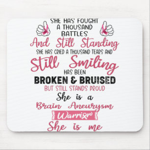 Ondersteuning voor brain Aneurysm Warrior Gifts Muismat