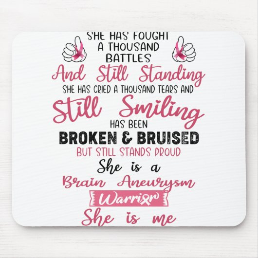 Ondersteuning voor brain Aneurysm Warrior Gifts Muismat (Voorkant)