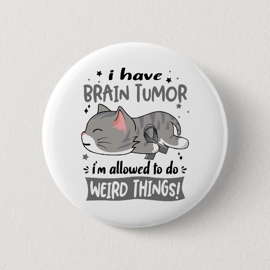 Ondersteuning voor brain Tumor Awareness Ribbon Gi Ronde Button 5,7 Cm (Voorkant)