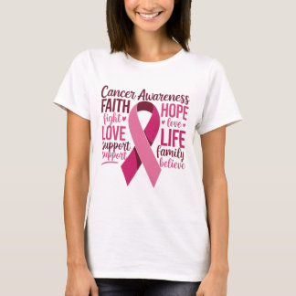 Ondersteuning voor Cancer Awareness T-Shirt