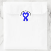 Ondersteuning voor Colon Cancer Awareness Ronde Sticker (Tas)