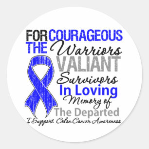 Ondersteuning voor Colon Cancer Awareness Ronde Sticker