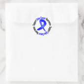 Ondersteuning voor Colon Cancer Awareness Ronde Sticker (Tas)