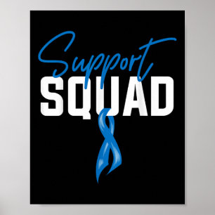 Ondersteuning voor Colon Cancer Squad Blue Ribbon Poster