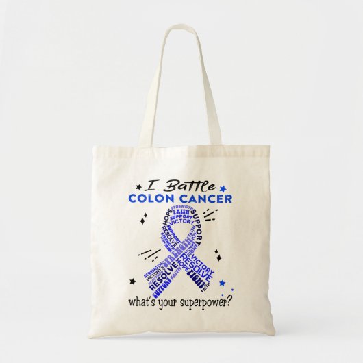 Ondersteuning voor Colon Cancer Warrior Gifts Tote Bag (Voorkant)