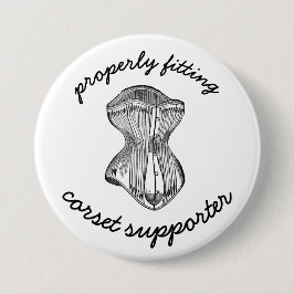 Ondersteuning voor correct gemonteerde corset ronde button 7,6 cm