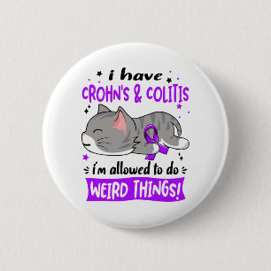 Ondersteuning voor Crohn & Colitis Awareness Ribbo Ronde Button 5,7 Cm