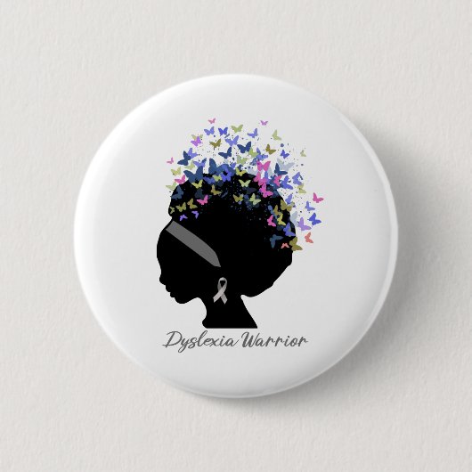 Ondersteuning voor Dyslexia Warrior Gifts Ronde Button 5,7 Cm (Voorkant)