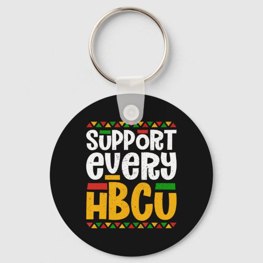 Ondersteuning voor elke HBCU Historische Black Col Sleutelhanger (Voorkant)