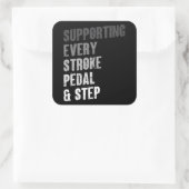 Ondersteuning voor elke slag pedaal & stap - Multi Vierkante Sticker (Tas)