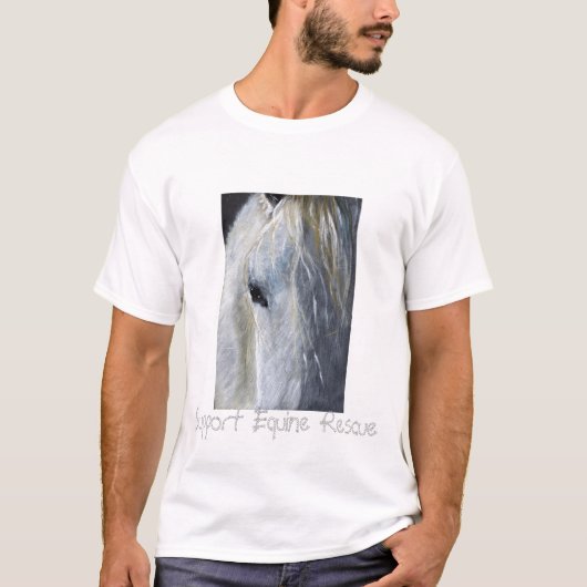 Ondersteuning voor Equine Rescue Grunge-dames T T-shirt (Voorkant)