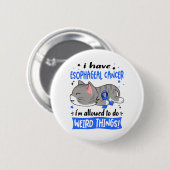 Ondersteuning voor Esophageal Cancer Awareness Rib Ronde Button 5,7 Cm (Voorkant /achterkant)