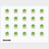 Ondersteuning voor gehandicaptenbewustzijn ronde sticker (Vel)