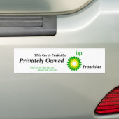 Ondersteuning voor het kleine Man - BP Bumpersticker (Op auto)