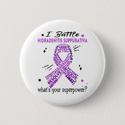 Ondersteuning voor Hidradenitis Suppurativa Warrio Ronde Button 5,7 Cm (Voorkant)