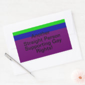Ondersteuning voor homorechten rechthoekige sticker (Envelop)