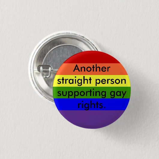 Ondersteuning voor homorechten ronde button 3,2 cm (Voorkant /achterkant)