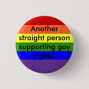 Ondersteuning voor homorechten ronde button 3,2 cm