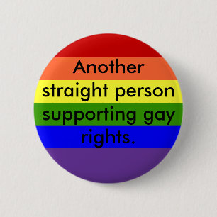 Ondersteuning voor homorechten ronde button 5,7 cm