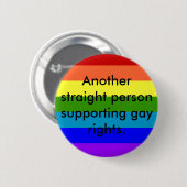 Ondersteuning voor homorechten ronde button 5,7 cm (Voorkant /achterkant)