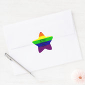 Ondersteuning voor homorechten ster sticker (Envelop)