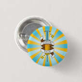 Ondersteuning voor hoofdgamer Gele Cartoon spuit Ronde Button 3,2 Cm (Voorkant /achterkant)
