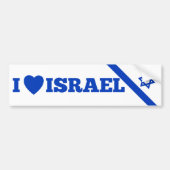 Ondersteuning voor Israël I Love Israel Bumpersticker (Voorkant)