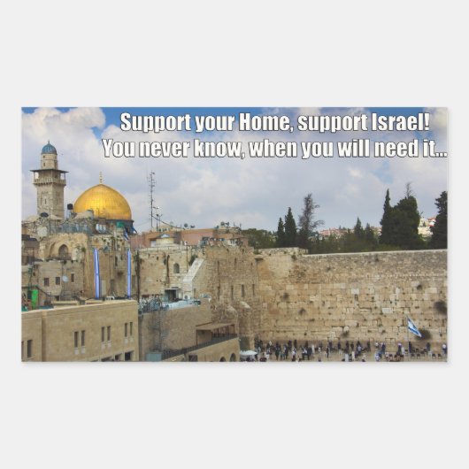 Ondersteuning voor Israel Sticker (Voorkant)