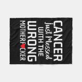Ondersteuning voor kankerbewustwording Get Well Ca Fleece Deken (Voorkant (Horizontaal))