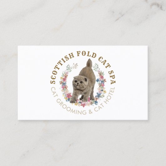 Ondersteuning voor katten met speciale behoeften visitekaartje (Voorkant)