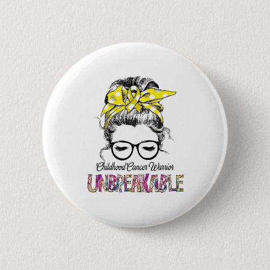 Ondersteuning voor kinderkanker - Koolstofonderste Ronde Button 5,7 Cm (Voorkant)