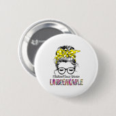 Ondersteuning voor kinderkanker - Koolstofonderste Ronde Button 5,7 Cm (Voorkant /achterkant)