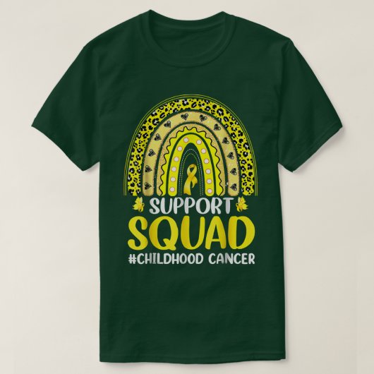 Ondersteuning voor kinderkanker Squad Gold Ribb T-shirt (Design voorkant)