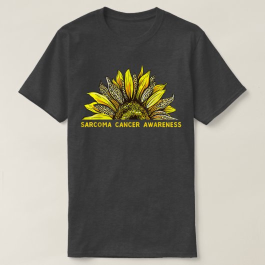 Ondersteuning voor Leopard Sunflower Sarcoma Cance T-shirt (Design voorkant)