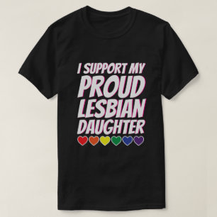 Ondersteuning voor lesbiennes van mijn groep t-shirt