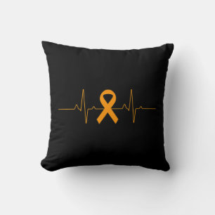 Ondersteuning voor Leukemie Bewustheid oranje Ribb Kussen