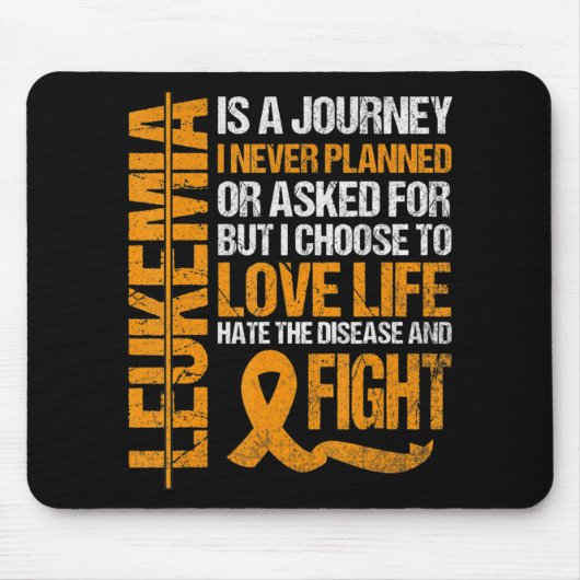 Ondersteuning voor Leukemie Bewustheid oranje Ribb Muismat (Voorkant)