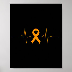 Ondersteuning voor Leukemie Bewustheid oranje Ribb Poster