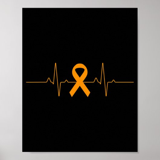 Ondersteuning voor Leukemie Bewustheid oranje Ribb Poster (Voorkant)